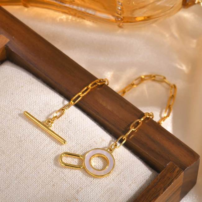 Wholesale Stainless Steel Chain Copper Heart Bracelet