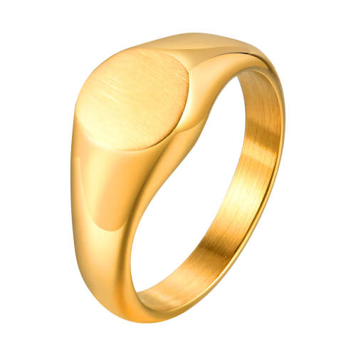 Wholesale Stainless Steel Round Signet Rings