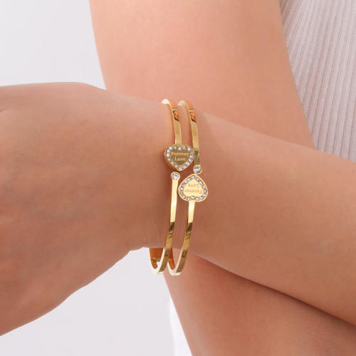 Wholesale Stainless Steel Forever Love Bangle