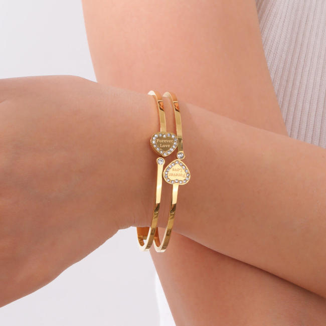 Wholesale Stainless Steel Forever Love Bangle
