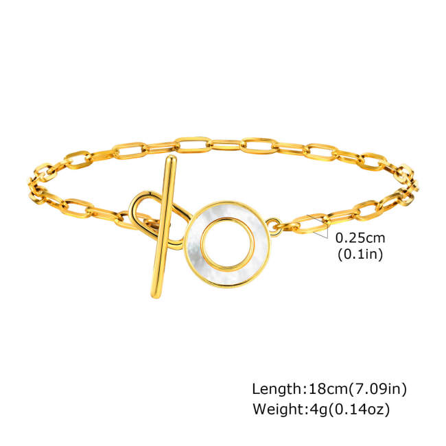 Wholesale Stainless Steel Chain Copper Heart Bracelet