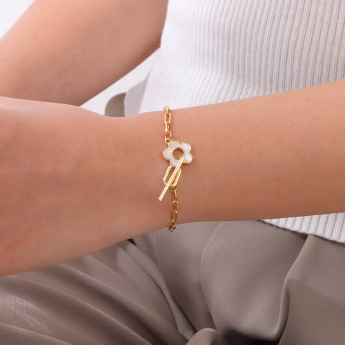 Wholesale Stainless Steel Chain Copper Heart Bracelet