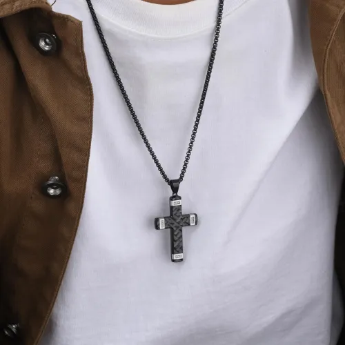Wholesale Stainless Steel Stamped Zirconia Cross