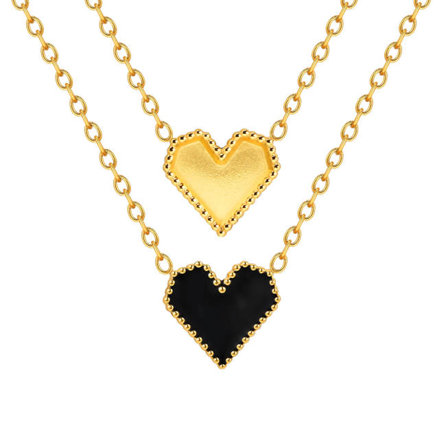 Wholesale Stainless Steel Heart Gold Necklace