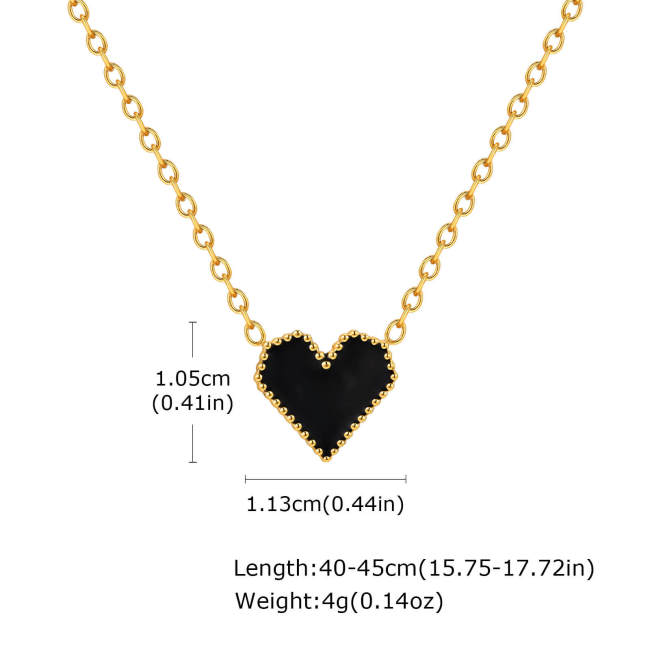 Wholesale Stainless Steel Heart Gold Necklace
