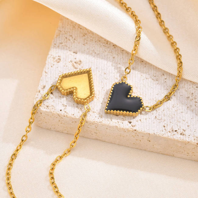Wholesale Stainless Steel Heart Gold Necklace