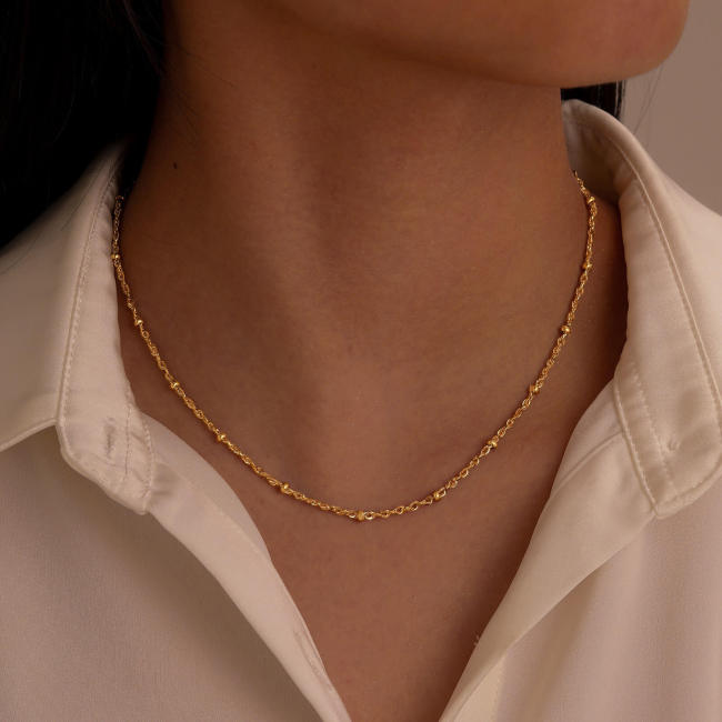 Wholesale Stainless Steel Chain and  Bead Necklace