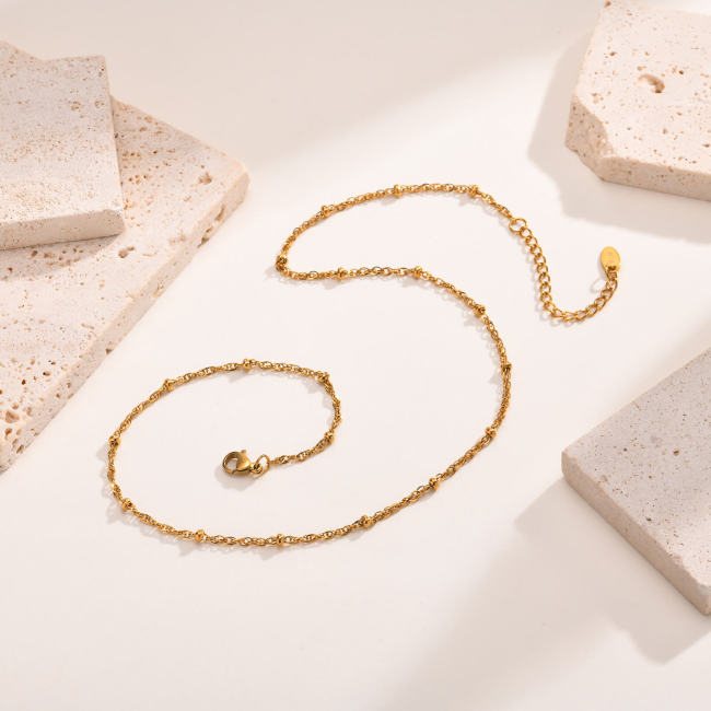 Wholesale Stainless Steel Chain and  Bead Necklace