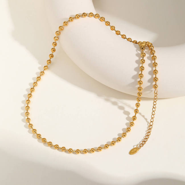 Wholesale Stainless Steel Bead Chain Necklace