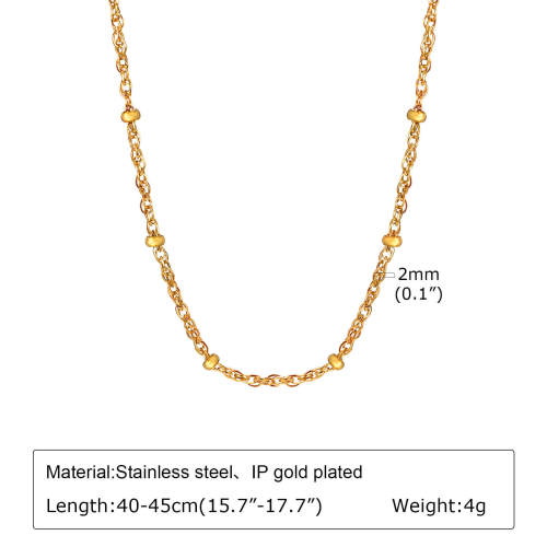 Wholesale Stainless Steel Chain and  Bead Necklace