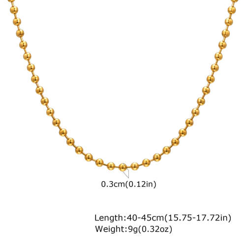 Wholesale Stainless Steel Bead Chain Necklace