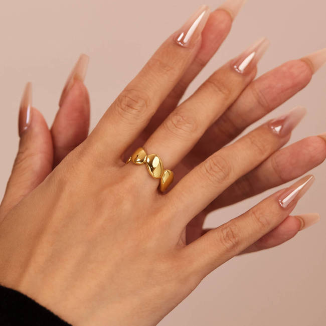 Wholesale Women's Stainless Steel Simple Ring