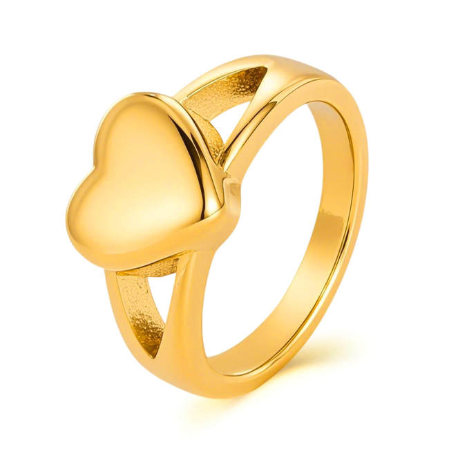 Wholesale Stainless Steel Heart Fashion Ring