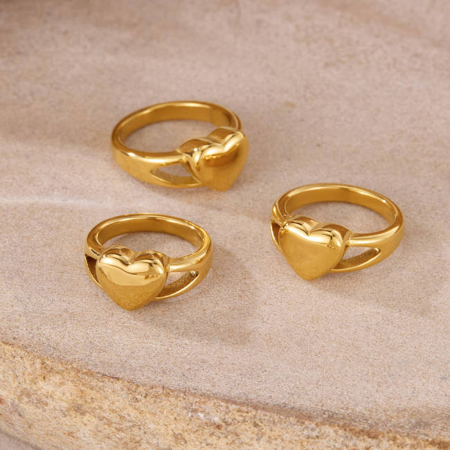 Wholesale Stainless Steel Heart Fashion Ring