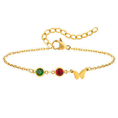 Wholesale Stainless Steel Zirconia Butterfly Bracelet