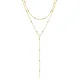 Wholesale Stainless Steel Double Layers Y Necklace