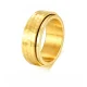 Wholesale Stainless Steel Hammered Spinner Band Ring