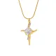 Wholesale Steel Zirconia Cross Pendant Necklace