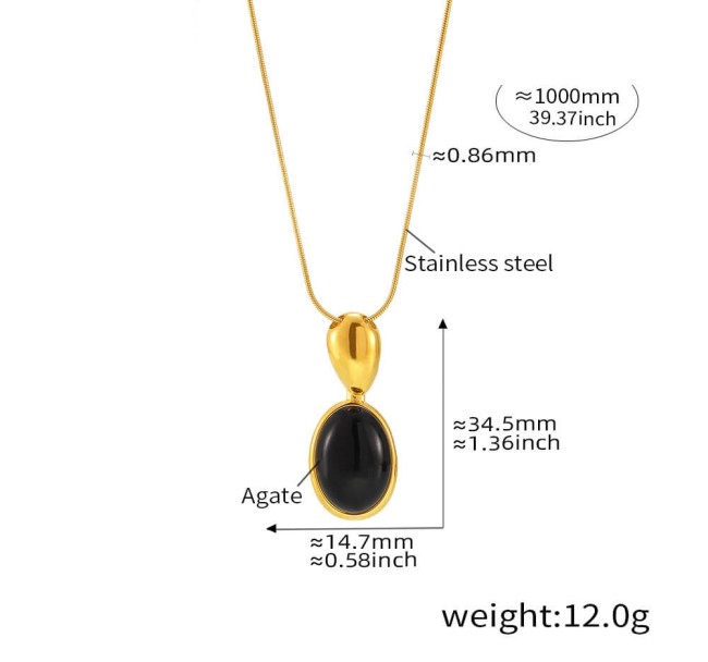 Wholesale Stainless Steel Tiger Eye Long Necklace