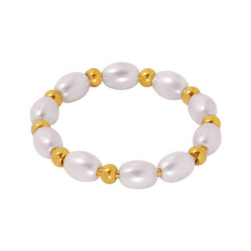 Wholesale Stainless Steel Bead and Pearl Ring