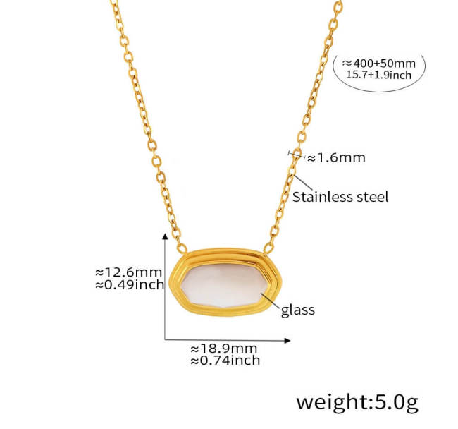 Wholesale Stainless Steel Onyx Necklace