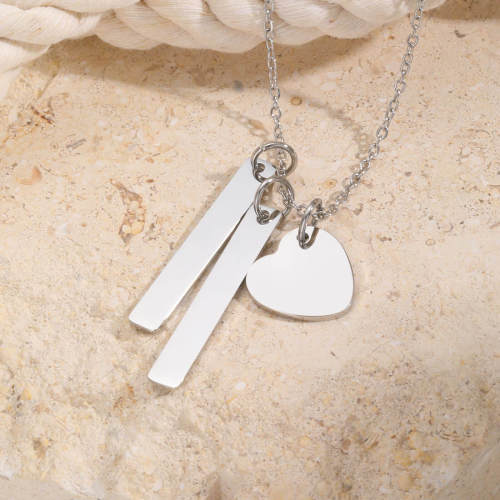 Wholesale Stainless Steel Engravable Bar Necklace