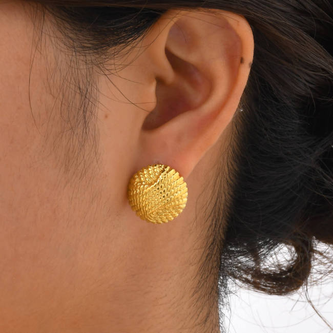 Wholesale Stainless Steel Round Stud Earrings
