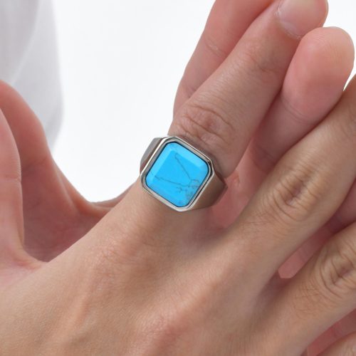 Wholesale Stainless Steel Turquoise Rings