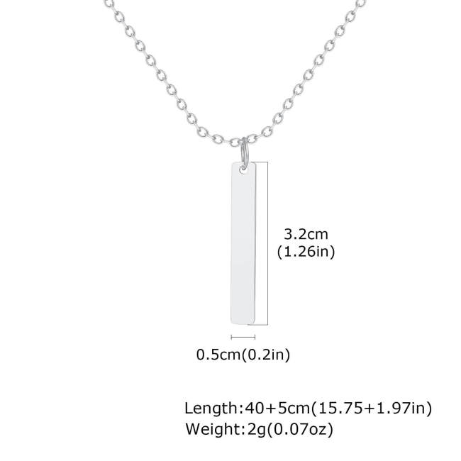 Wholesale Stainless Steel Engravable Bar Necklace