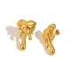 Wholesale Stainless Steel Flowing Heart Earrings