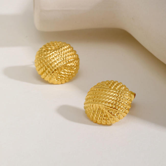 Wholesale Stainless Steel Round Stud Earrings