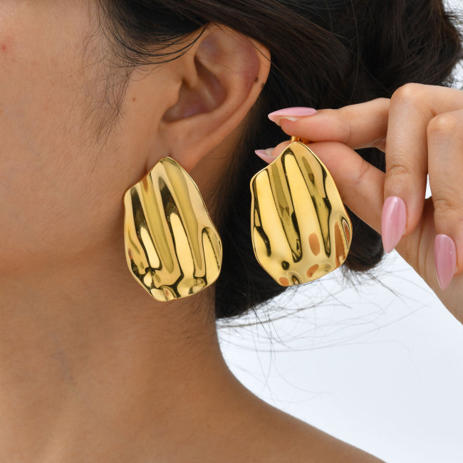 Wholesale Stainless Steel Irregular Earrings