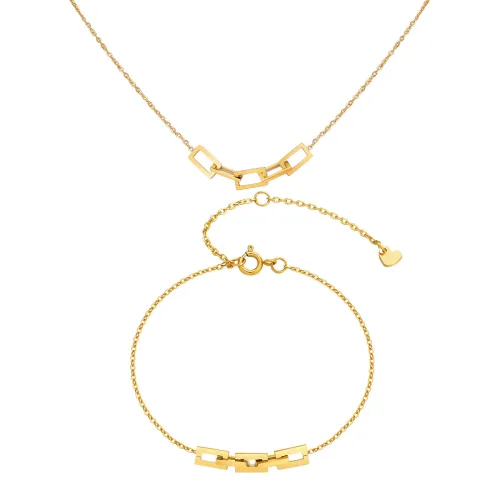 Wholesale Stainless Steel Women Necklace Bracelet Set