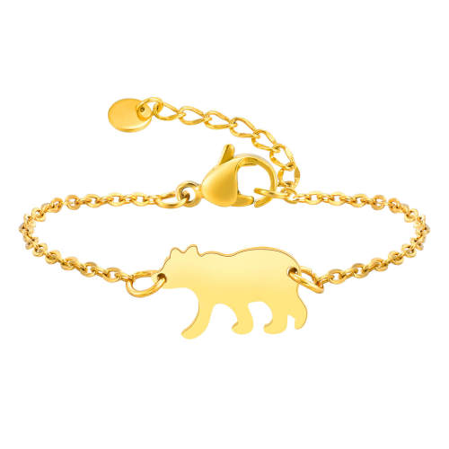 Wholesale Children's Stainless Steel Bear Bracelet