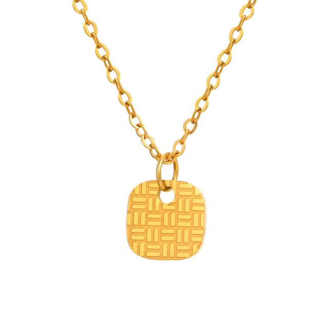 Wholesale Stainless Steel Small Square Necklace