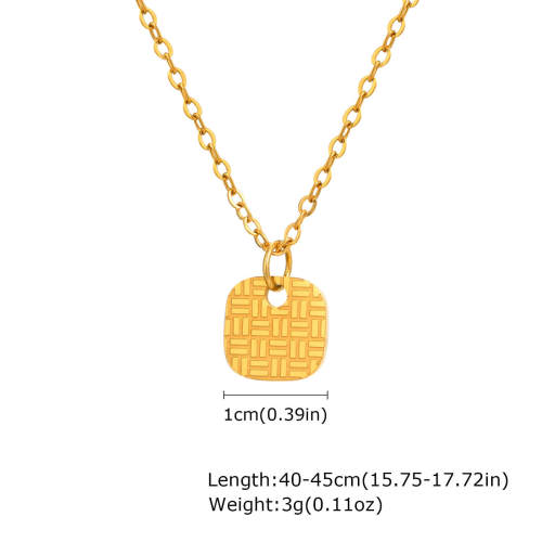 Wholesale Stainless Steel Small Square Necklace