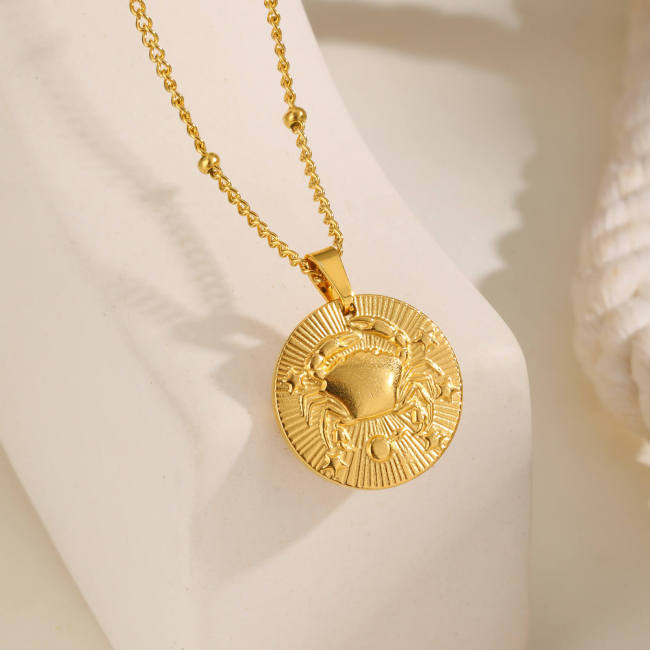 Wholesale Stainless Steel Zodiac Necklace