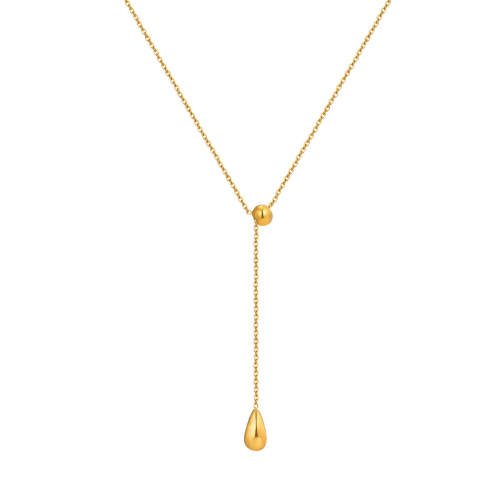 Wholesale Stainless Steel Teardrop Y Necklace