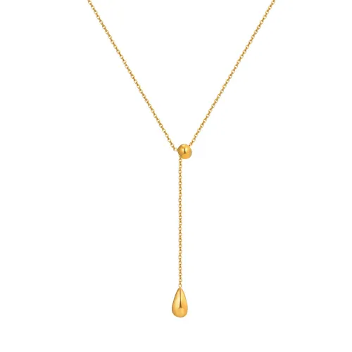 Wholesale Stainless Steel Teardrop Y Necklace