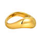 Wholesale Stainless Steel Women Wave Dome Ring
