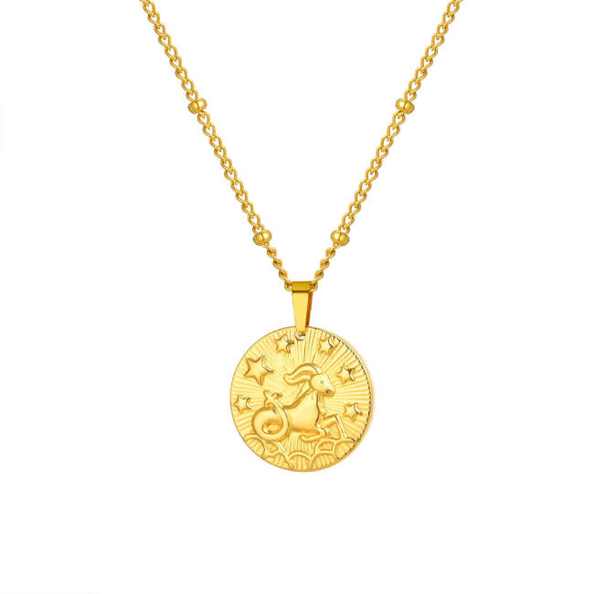 Wholesale Stainless Steel Zodiac Necklace