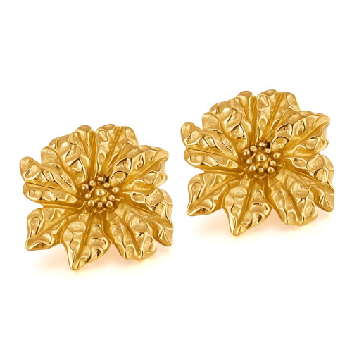 Wholesale Stainless Steel Flower Earrings