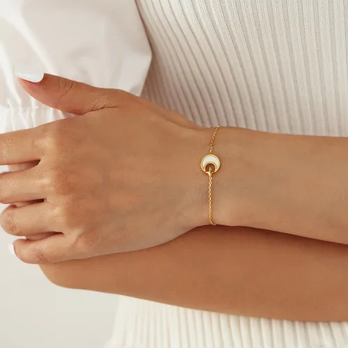 Wholesale Stainless Steel Star and Moon Bracelet