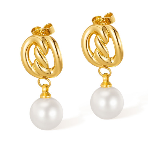 Wholesale Stainless Steel Niche Pearl Earrings