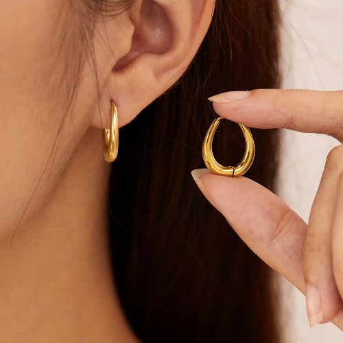 Wholesale Stainless Steel Gold Plated Earring