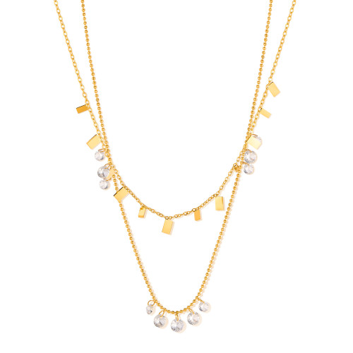 Wholesale Stainless Steel Double Layered Necklaces