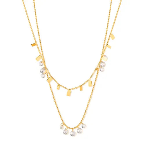Wholesale Stainless Steel Double Layered Necklaces