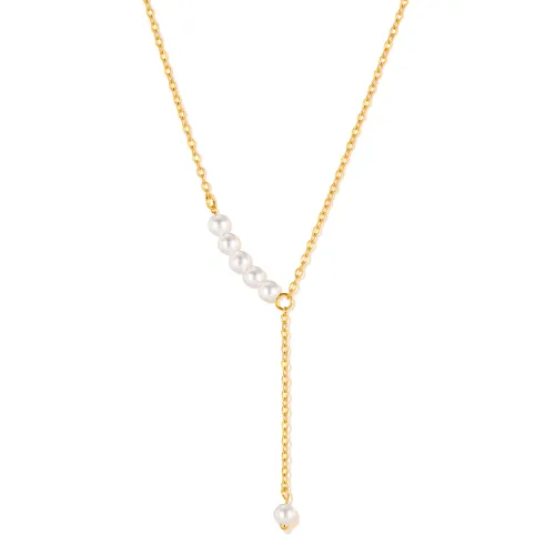 Wholesale Stainless Steel Pearl Tassel Necklace