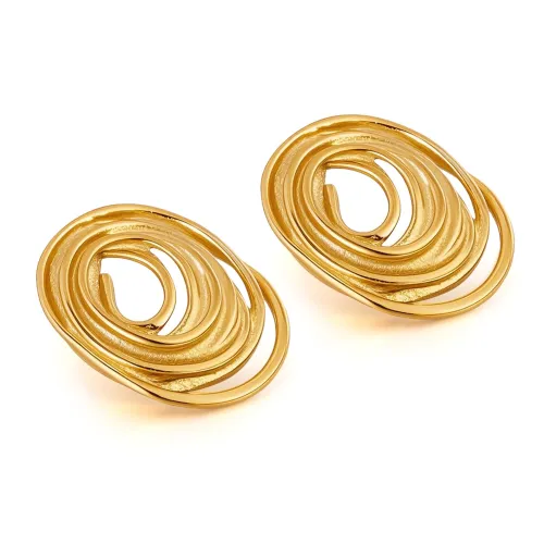 Wholesale Stainless Steel Spiral Circle Earrings