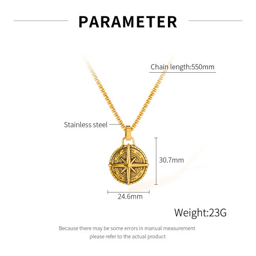 Wholesale Stainless Steel Compass Pendant